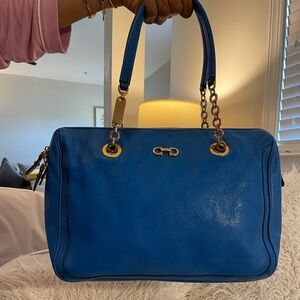Blue Ferragamo bag